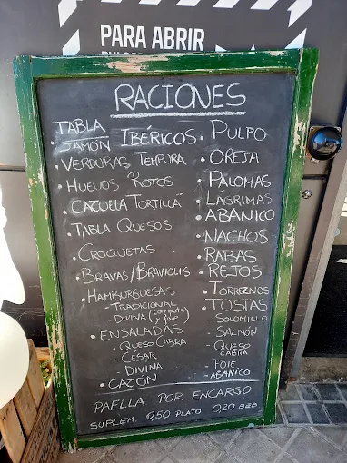 Restaurante La Divina más Ke Tapas menu 4